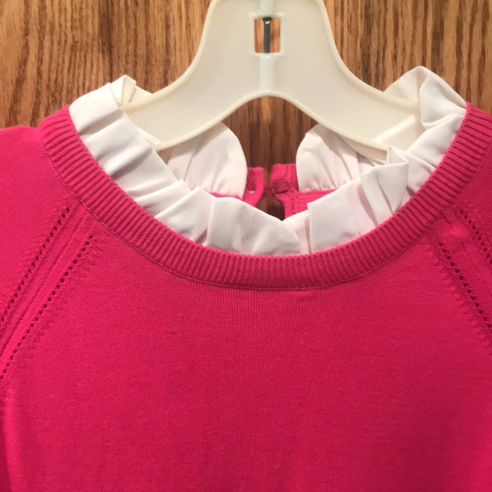 LAST CHANCE NWT Talbots Bright Pink Sweater - Picture 2 of 4
